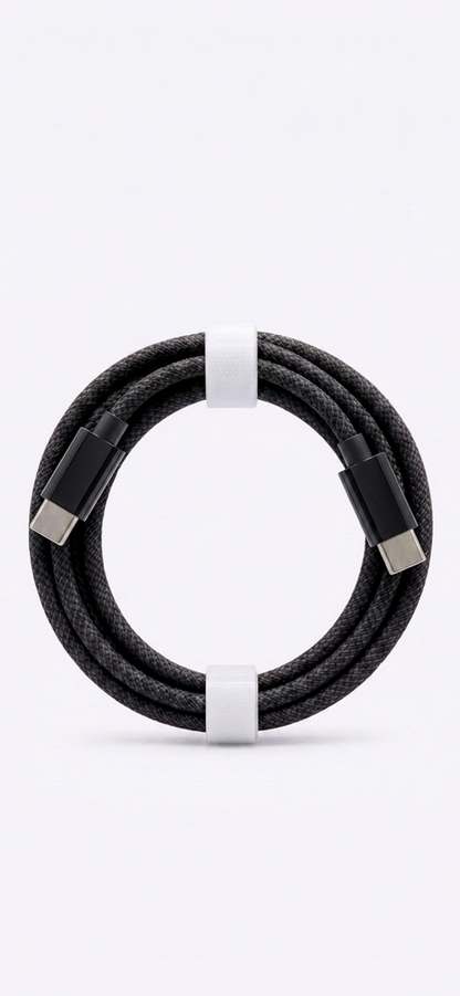 Cable USB-C a USB-C Trenzado de Alta Resistencia (Carga Rápida)