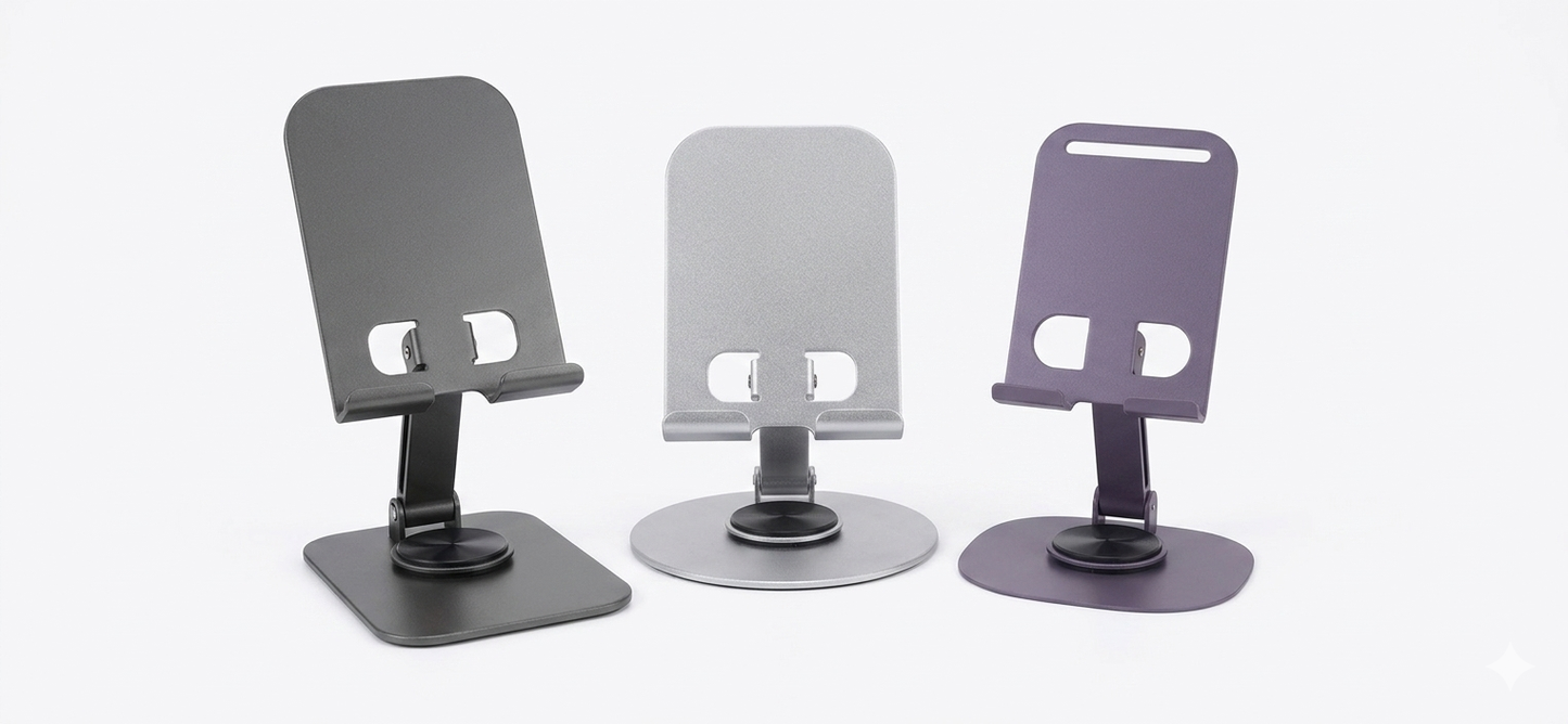 Soporte de Escritorio Zolux K96 - Pro Click Rotatorio (Gris Espacial)
