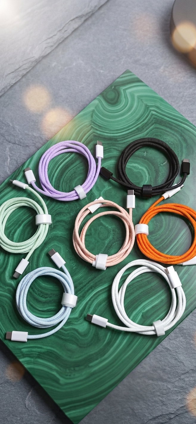 Cable USB-C a USB-C Trenzado de Alta Resistencia (Carga Rápida)